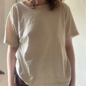 Tan Blouse with floral decal